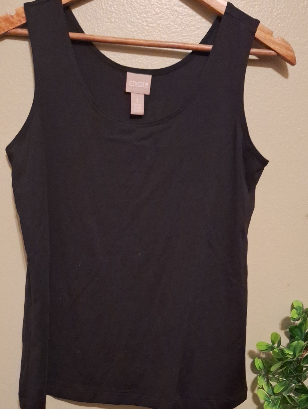 Chico's Classic Black Scoop Neck Tank
